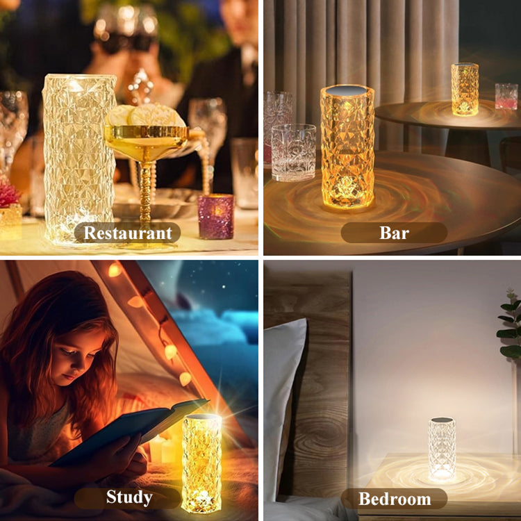 Lampe de Table Led en cristal,
